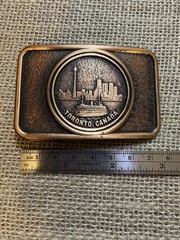 Vintage City of Toronto Cityscape Belt Buckle Century Canada ***READ