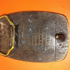 Vintage IBP Iowa Beef Processors Belt Buckle Brass Tone The Buckle Works FC-80