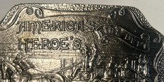 America&rsquo;s Heroe&rsquo;s Fire Dept Vintage Brass Belt Buckle (3 3/4&Prime; X 2 3/4&Prime;) EC