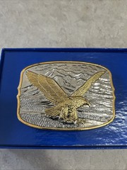 AMERICAN EAGLE BELT BUCKLE FROM INTERNATIONAL MONETARY MINT IN BOX WITH COA
