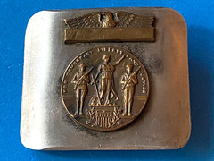 Vintage Lady Liberty Justice Democracy Memorial World War II ? Belt Buckle