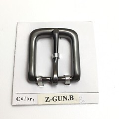 Metal Belt Buckle Gun Metal Tone Prong Pin DIY Leather Crafts