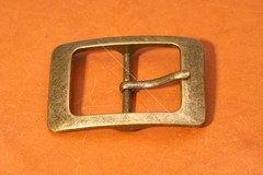 Huge Retro Brass Men Prong Center Bar Leathercraft Belt Buckle Fits 36mm Strap