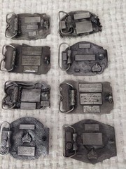 Siskiyou Lot of 8 Great Northwest Limited Edition Vintage Silver Belt Buckles