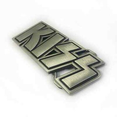 KISS Belt Buckle logo Chrome silver Gene Paul Ace Peter Zinc Alloy rock metal