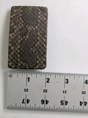 Vintage Genuine Python Snakeskin Belt Buckle Leather Western Exotic Handmade