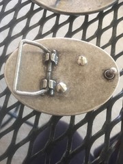 Pair Nocona Western Belt Buckle Longhorn Steer Head Skull Silver And Camo.