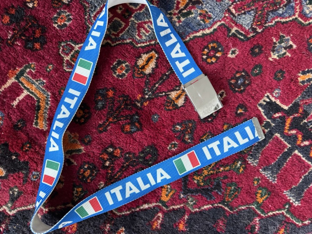 Italy Italian Italia Green Red and white belt flag 44” Long Adjustable