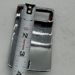 Vintage Silver Tone Hammer Rectangle Belt Buckle Textured Minimalist