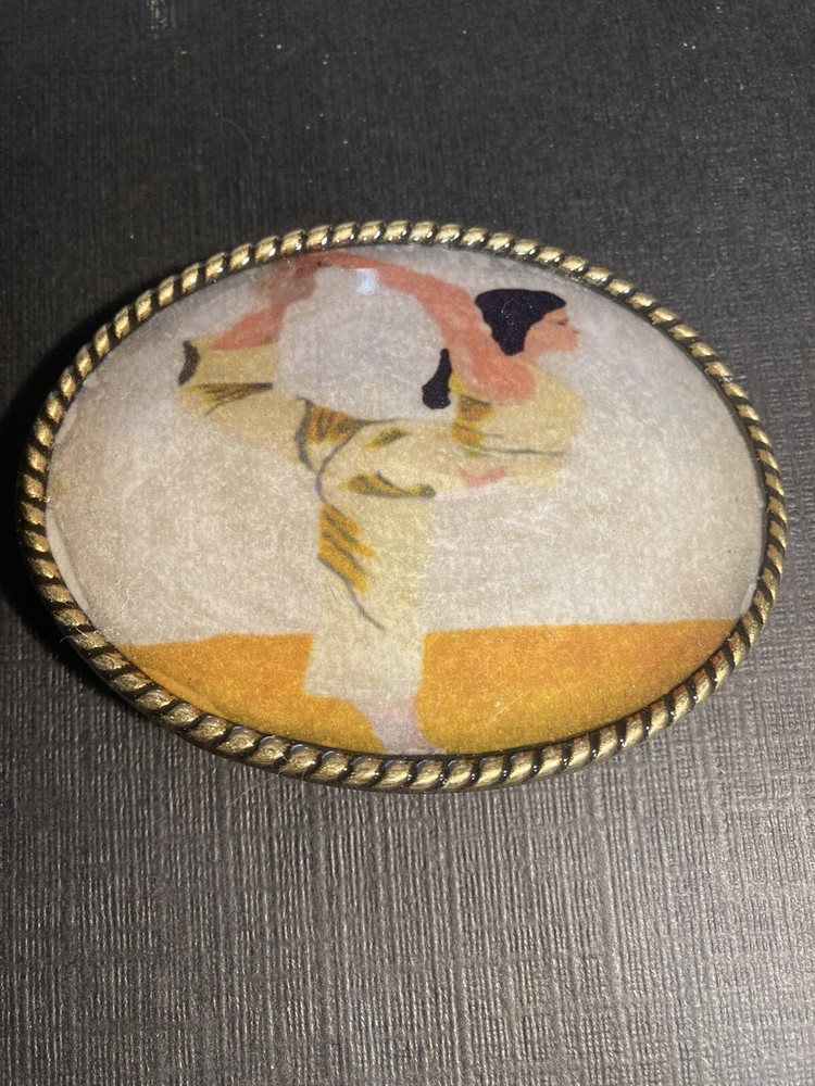 Yoga IVAN belt buckle – Art Artisan pattern design Unique ~ Vintage~ For 1” Bel