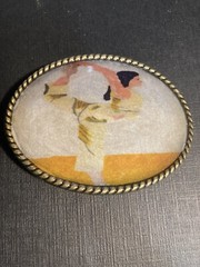 Yoga IVAN belt buckle – Art Artisan pattern design Unique ~ Vintage~ For 1” Bel