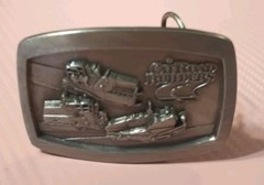 Vintage NOS CAT Road Builders Belt Buckle Caterpillar Heavy Equipment 1992