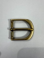Solid Brass Satin Brass Belt Buckle Made in Italy Fits 1.18&Prime; Belt Strap