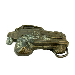 Vintage Unbranded Truck 3D Metal Belt Buckle