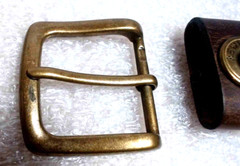 Western Belt Buckle with belt keeper 3 belt posts