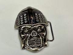 Knights Helmet & Skull Belt Buckle Medieval Armor Design Belt Buckle
