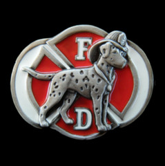 BOUCLE DE CEINTURE FIREFIGHTER FIREMAN DALMATIAN DALMATION DOG PET BELT BUCKLE