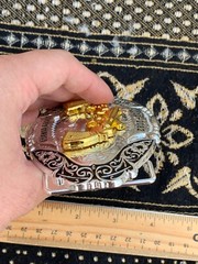 Western Buckle Gold Black Silver Guns 2nd Amend Cowboy 2 »Buckle Hebilla Vaquero