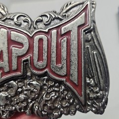 Vintage MMA UFC TAPOUT Belt Buckle Heavy Metal Skulls Graveyard Belt Buckle