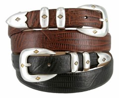 Tuscon Gold Men&rsquo;s Italian Calfskin Genuine 36, Style C-alligator Brown