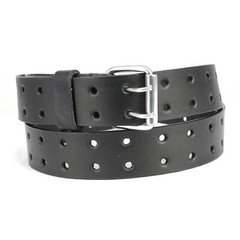 Milwaukee Leather MP7121 Men&rsquo;s Double Prong Genuine Leather Belt w/ Buckle