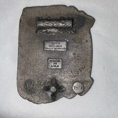 Vtg California Ocean Rocky Cove Lighthouse Beach Sunset 1980s Belt Buckle REPAIR