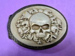 Multiple Skull Head Biker Gothic Punk Vibe Plastic Belt Buckle by Novelty