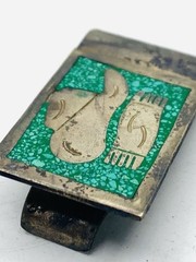 Vintage ALPACA MEXICO /Overlay Money Clip Cowboy Hat / Scarf X3￼