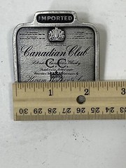 C.C. Canadian Club Whiskey Belt Buckle From Bergamot Brass Works 1975