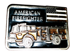 Vintage Buckle American Firefighter number 2342 Made in the USA