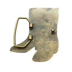 Vintage 1979 Solid Brass Cowboy Boots Belt Buckle by Baron Rockabilly