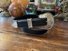 Wage James Reid Dgn Sterling Silver 14k Overlay Belt Buckle Nu 🦬34-36”-1.3/8”✅