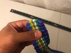 Handmade Nylon braided Men Women Belt Blue Green White Yellow 48in No Buckle