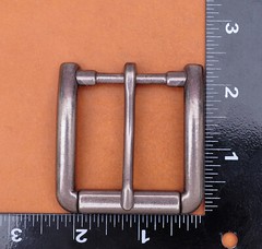 Antiqued Silver Single Prong Replacement Roller Belt Buckle Fits 40mm Belt Strap