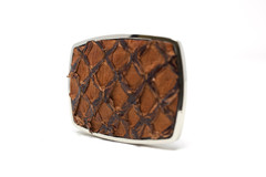Pirarucu Fish Belt Buckle, Exotic Belt Buckle, ( 1.5 ») Removable Western Buckle