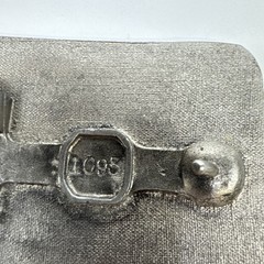 Vintage Metal Belt Buckle Blue Name Tom