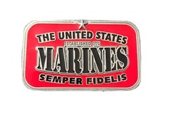VTG United States Marines 2003 Belt Buckle « Always Faithful » Made in USA Metal