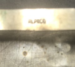 SILVER BELT BUCKLE ABALONE Cowboy Boot INLAYS MARKED ALPACA
