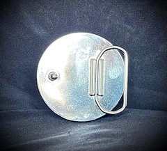 “Blood Cross Relic” New Belt Buckle Red Crystal Industrial OOAK Darren McNeese