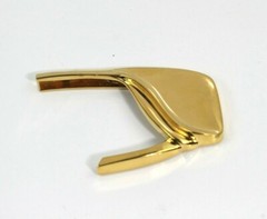 1987 KIESELSTEIN CORD STERLING LARGE 2PC GOLD PLATE BELAIR BUCKLE 4-3/4&Prime; x 3.25&Prime;