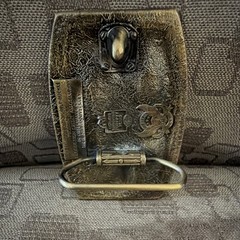 Western Metal Bull Belt Buckle « The First PCA Loan » 1933-1983, 1.5in