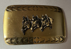 BELT BUCKLE (Made in the USA): Featuring « Horses »