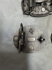 Three Vintage Baseball Belt Buckles by Bergamot Brassworks