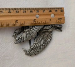 Indiana Metal Craft 1978 Pewter Belt Buckle Goose  Duck  Bird In Flight – LGL