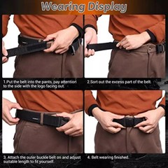 Tactical Utility Belt Fully Adjustable Waistband Wear-Resistant Buckles for Men