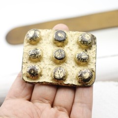 Studded Octopus Suction Cup Bubbles Belt Buckle Gold Interchangeable Buckle GS5114