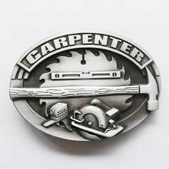 NEW 3-D CARPENTER HAMMER SAW TOOLS HARD HAT BELT BUCKLE