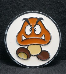 WG07172 COOL VINTAGE 2011 ****MARIO ANGRY MUSHROOM (GOOMBA)**** MENS BELT BUCKLE