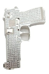 Men Belt Buckle Silver Metal Western Fashion Weapon Gun Pistol Street Statement