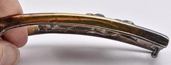 New old stock Sterling Silver B Kieselstein-Cord Double Race Horse Belt Buckle